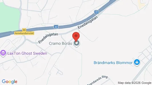 Kontorslokaler att hyra i Borås - kort over placeringen