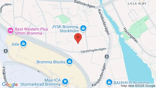 Lagerlokaler att hyra i Västerort - kort over placeringen