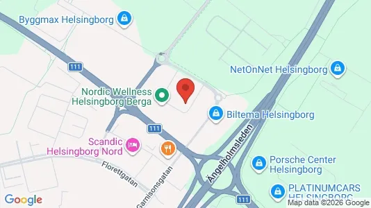 Kontorslokaler att hyra i Helsingborg - kort over placeringen