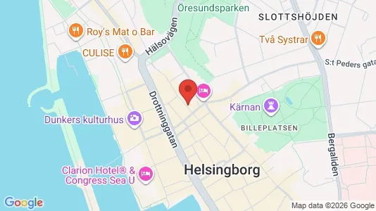 Kontorslokaler att hyra i Helsingborg - kort over placeringen