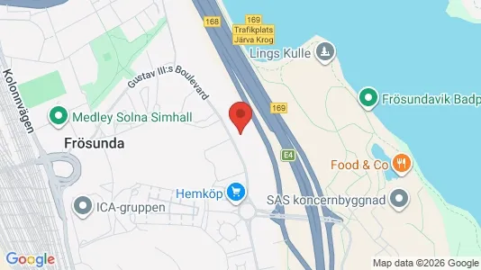 Kontorslokaler att hyra i Solna - kort over placeringen