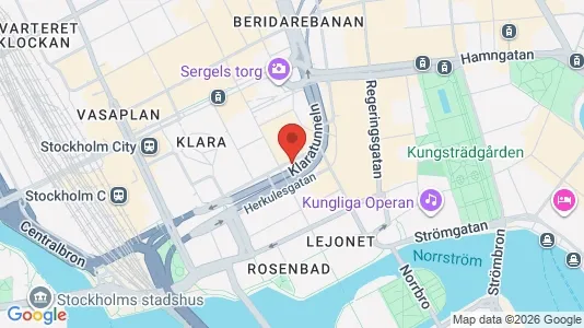 Kontorslokaler att hyra i Stockholm Innerstad - kort over placeringen