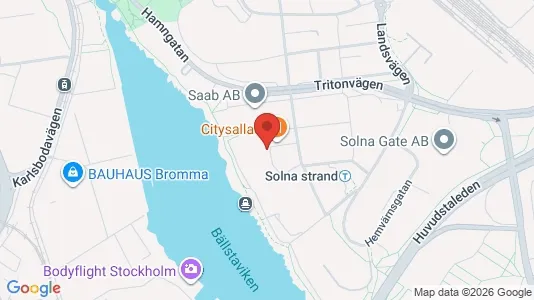 Kontorslokaler att hyra i Solna - kort over placeringen