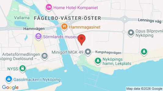 Kontorslokaler att hyra i Nyköping - kort over placeringen