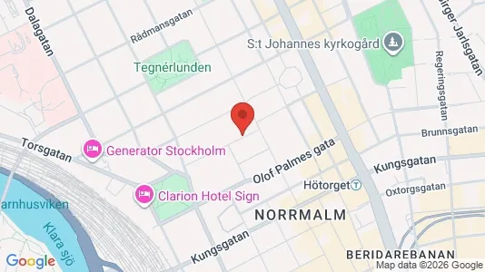 Kontorslokaler att hyra i Stockholm Innerstad - kort over placeringen