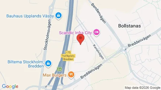 Lagerlokaler att hyra i Upplands Väsby - Bild från Google Street View
