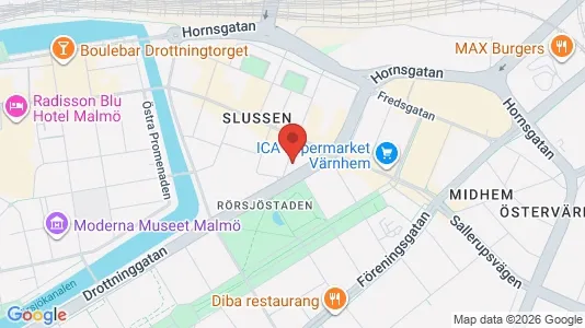 Kontorslokaler att hyra i Malmö Centrum - Bild från Google Street View
