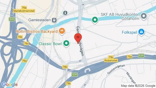Kontorslokaler att hyra i Göteborg Östra - kort over placeringen
