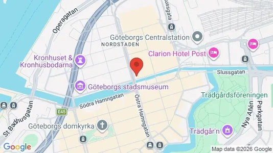 Kontorslokaler att hyra i Göteborg Centrum - kort over placeringen