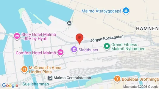 Kontorslokaler att hyra i Malmö Centrum - kort over placeringen