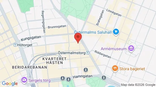 Kontorslokaler att hyra i Stockholm Innerstad - kort over placeringen