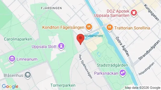 Affärslokaler att hyra i Uppsala - kort over placeringen