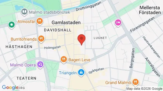 Affärslokaler att hyra i Malmö Centrum - kort over placeringen