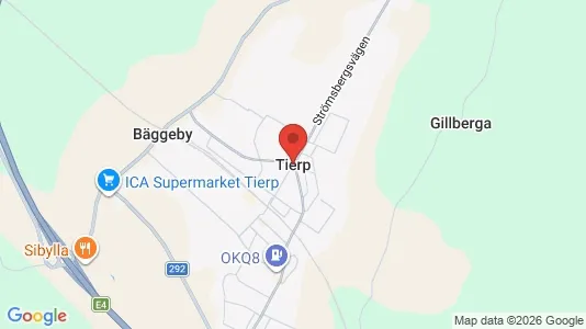 Butikslokaler att hyra i Tierp - kort over placeringen