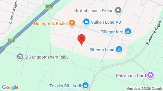 Lagerlokaler att hyra i Lund - Bild från Google Street View