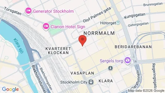 Kontorslokaler att hyra i Östermalm - kort over placeringen