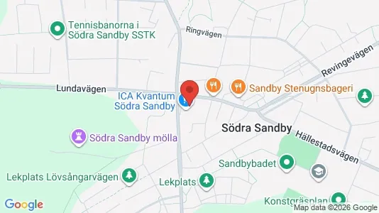 Affärslokaler att hyra i Lund - kort over placeringen