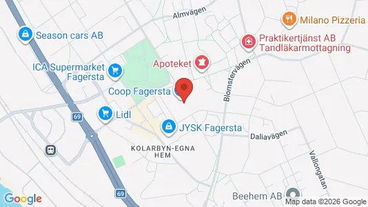 Affärslokaler att hyra i Fagersta - kort over placeringen
