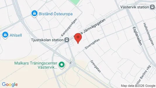 Affärslokaler att hyra i Västervik - kort over placeringen