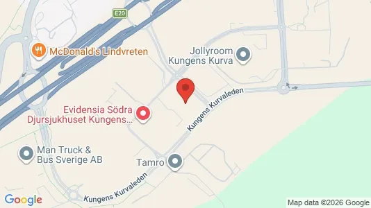 Kontorslokaler att hyra i Huddinge - kort over placeringen