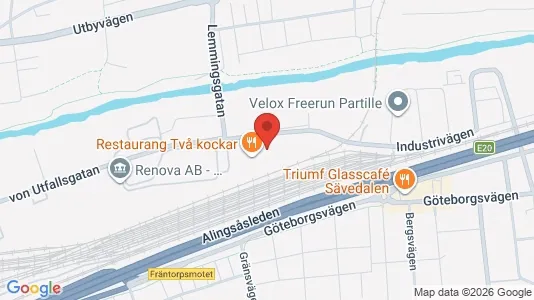 Kontorslokaler att hyra i Göteborg Östra - kort over placeringen