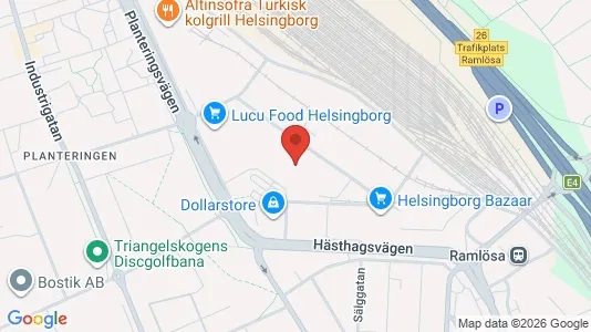 Kontorslokaler att hyra i Helsingborg - kort over placeringen