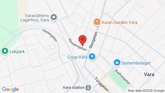 Affärslokaler att hyra i Vara - Bild från Google Street View