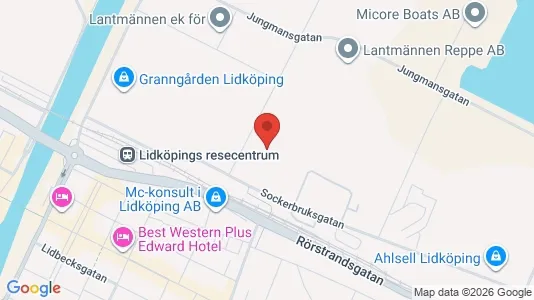 Affärslokaler att hyra i Lidköping - Bild från Google Street View