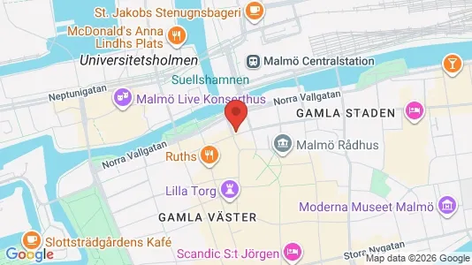 Affärslokaler att hyra i Malmö Centrum - Bild från Google Street View