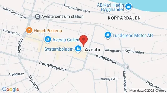 Affärslokaler att hyra i Avesta - Bild från Google Street View