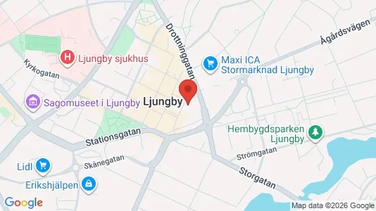 Affärslokaler att hyra i Ljungby - Bild från Google Street View