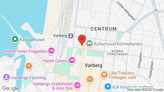 Kontorslokaler att hyra i Varberg - kort over placeringen