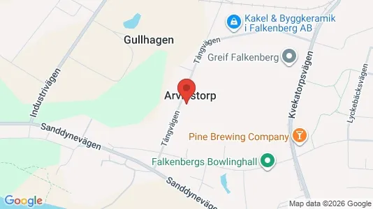 Industrilokaler att hyra i Falkenberg - kort over placeringen