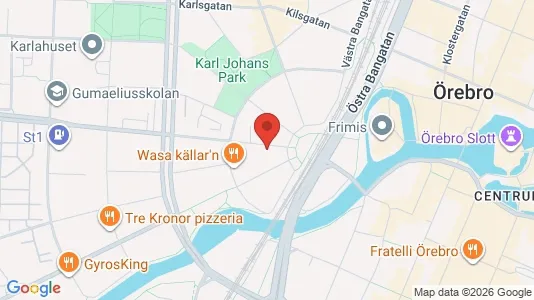Kontorslokaler att hyra i Örebro - kort over placeringen