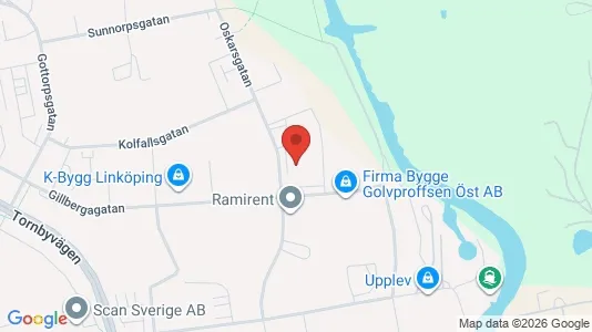Affärslokaler att hyra i Linköping - kort over placeringen
