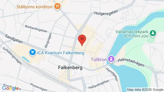 Kontorslokaler att hyra i Falkenberg - kort over placeringen