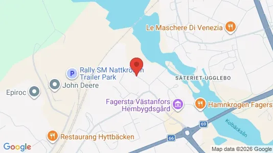Lagerlokaler att hyra i Fagersta - kort over placeringen