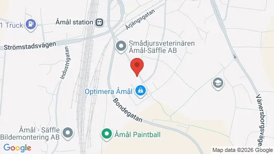 Kontorslokaler att hyra i Åmål - kort over placeringen