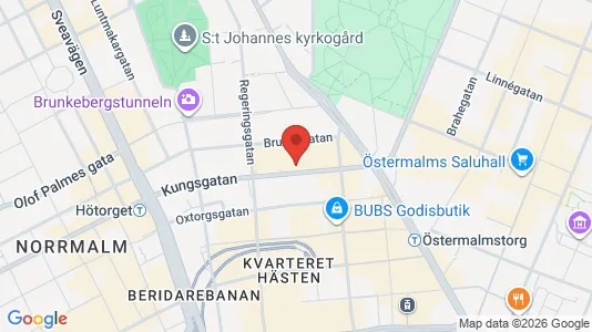 Kontorslokaler att hyra i Stockholm Innerstad - kort over placeringen