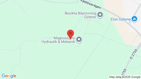 Industrilokaler att hyra i Götene - kort over placeringen