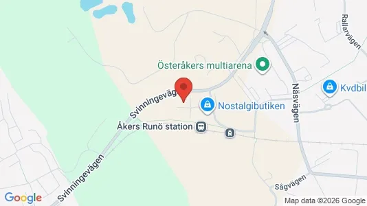 Industrilokaler att hyra i Österåker - kort over placeringen