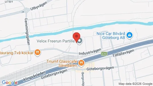 Lagerlokaler att hyra i Partille - kort over placeringen