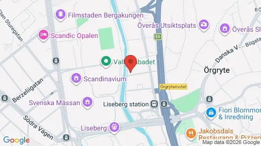 Kontorslokaler att hyra i Örgryte-Härlanda - kort over placeringen