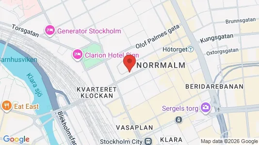 Kontorslokaler att hyra i Stockholm Innerstad - kort over placeringen