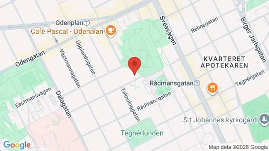 Kontorslokaler att hyra i Vasastan - kort over placeringen