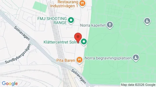 Kontorslokaler att hyra i Solna - kort over placeringen