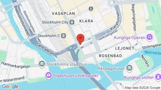 Kontorslokaler att hyra i Stockholm Innerstad - kort over placeringen