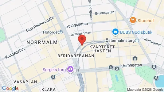 Kontorslokaler att hyra i Stockholm Innerstad - kort over placeringen