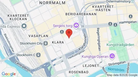 Kontorslokaler att hyra i Stockholm Innerstad - kort over placeringen