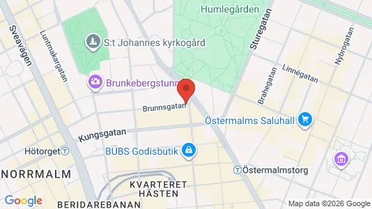 Kontorslokaler att hyra i Stockholm Innerstad - kort over placeringen